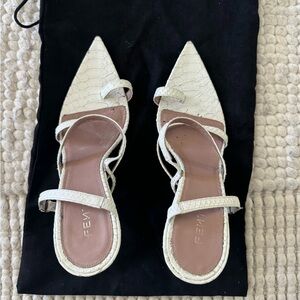 Fenty Heels - White Snakeskin